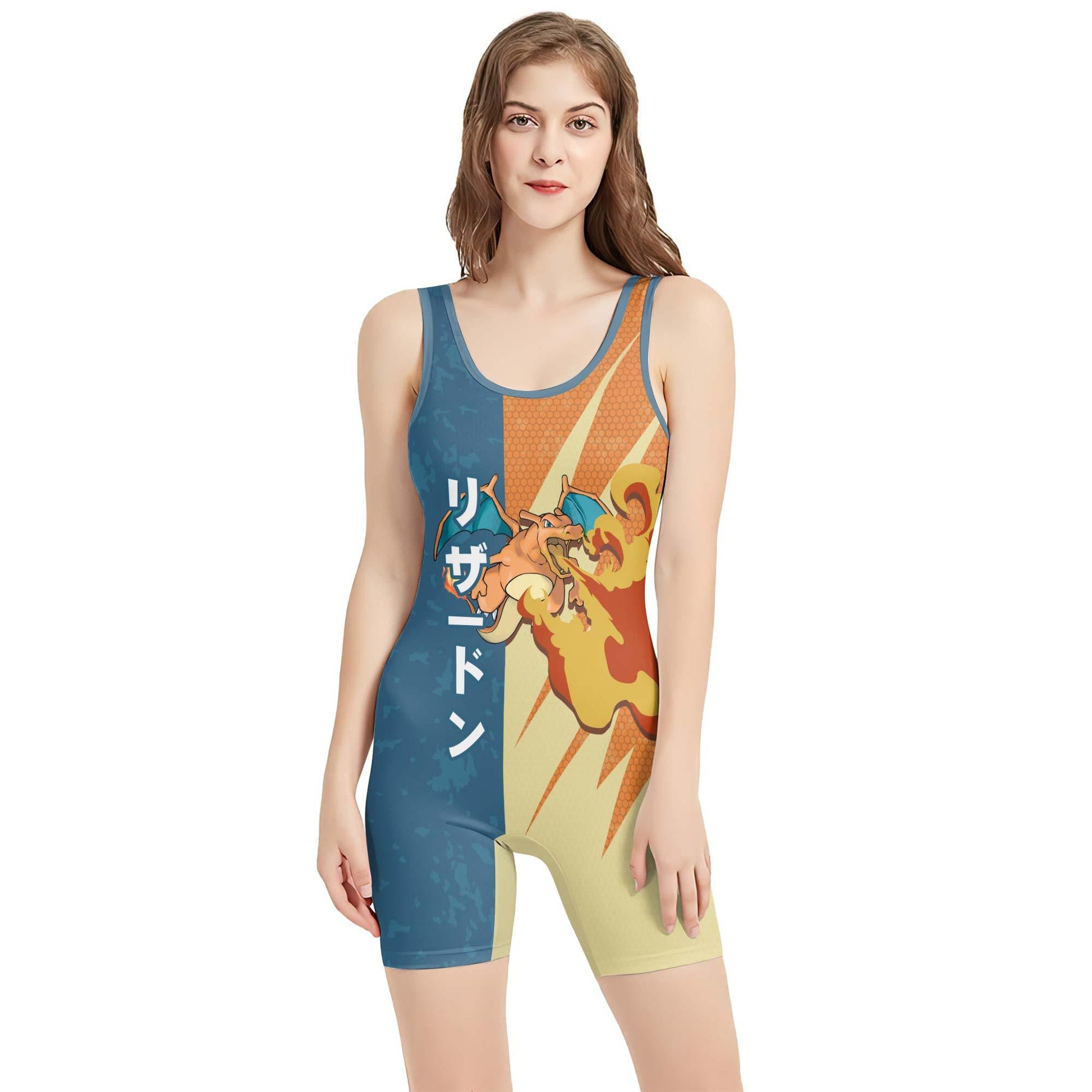 Pokemon Fire Dragon Charizard Wrestling Singlet