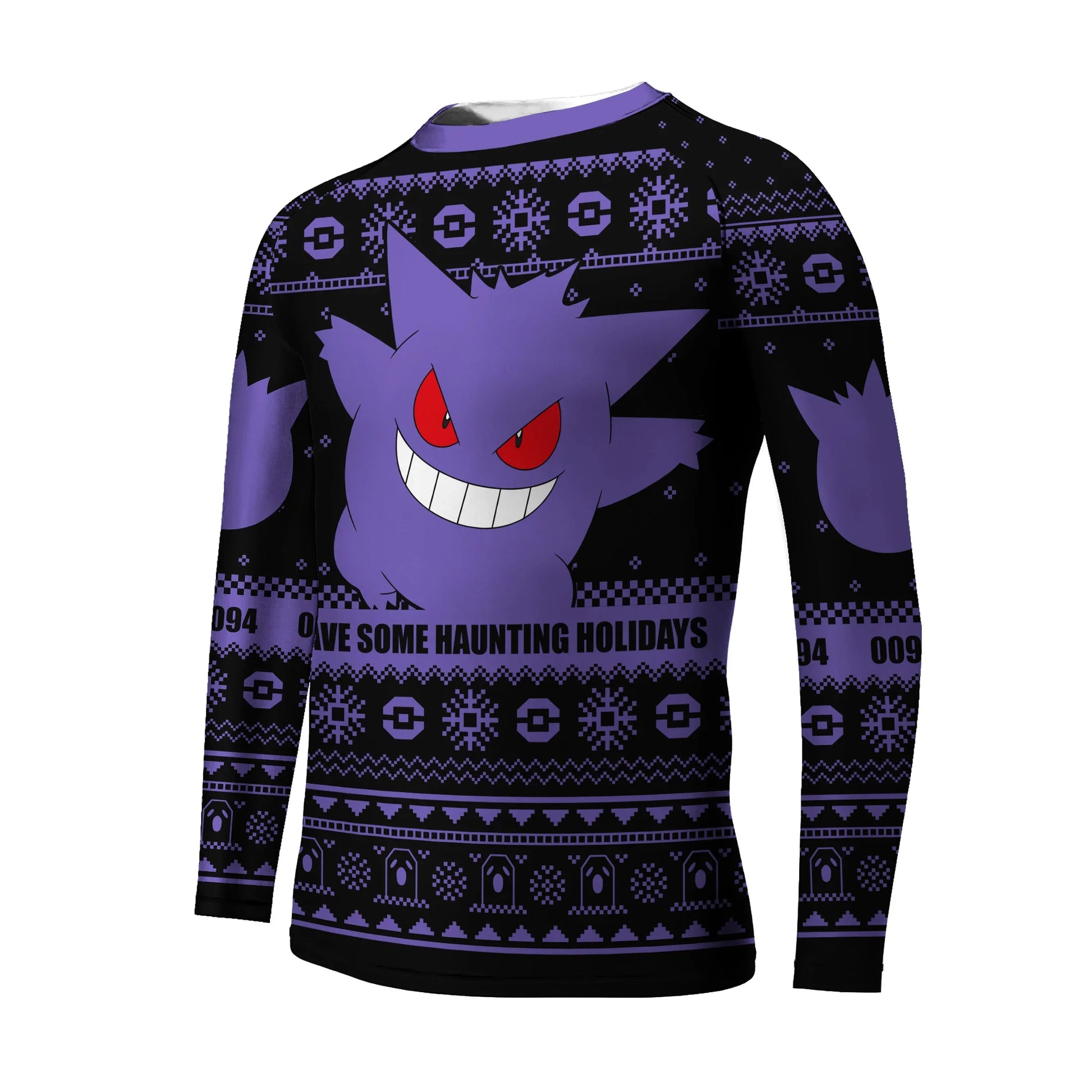 Pokemon Gengar Christmas Kids Rash Guard