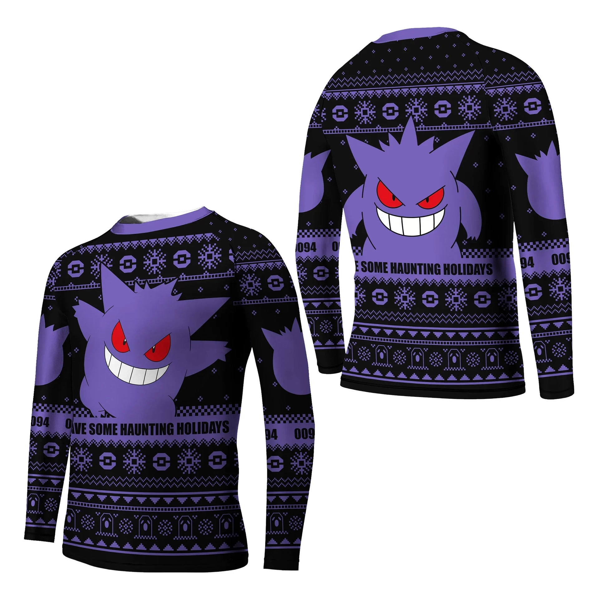 Pokemon Gengar Christmas Kids Rash Guard