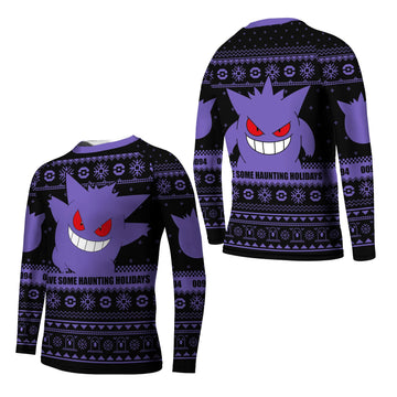 Pokemon Gengar Christmas Kids Rash Guard