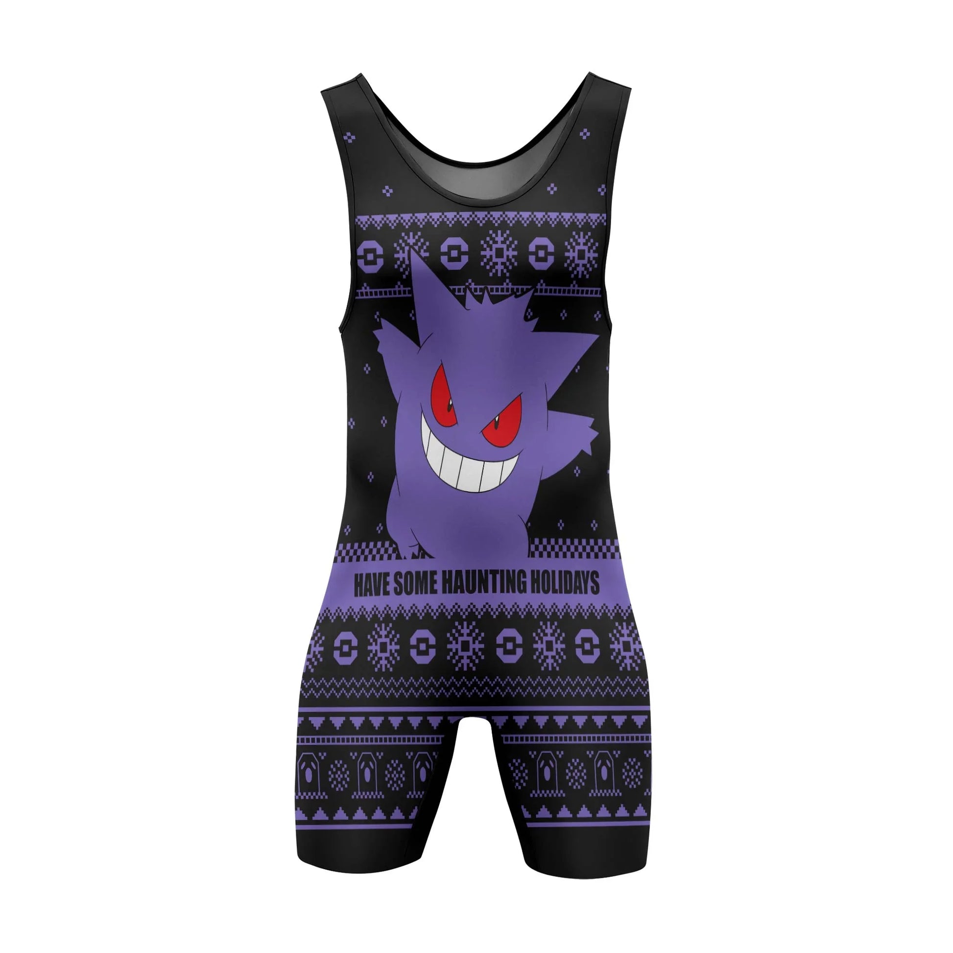 Pokemon Gengar Christmas Wrestling Singlet