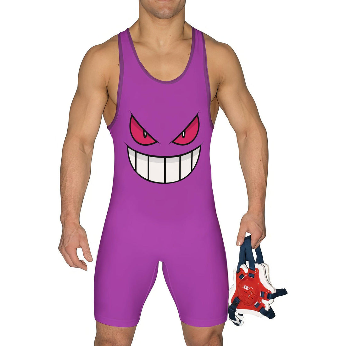 Pokemon Gengar Face Wrestling Singlet