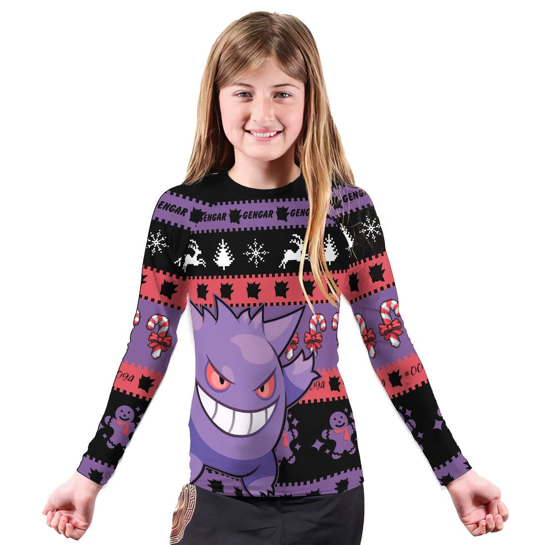 Pokemon Gengar Hello Winter Kids Rash Guard