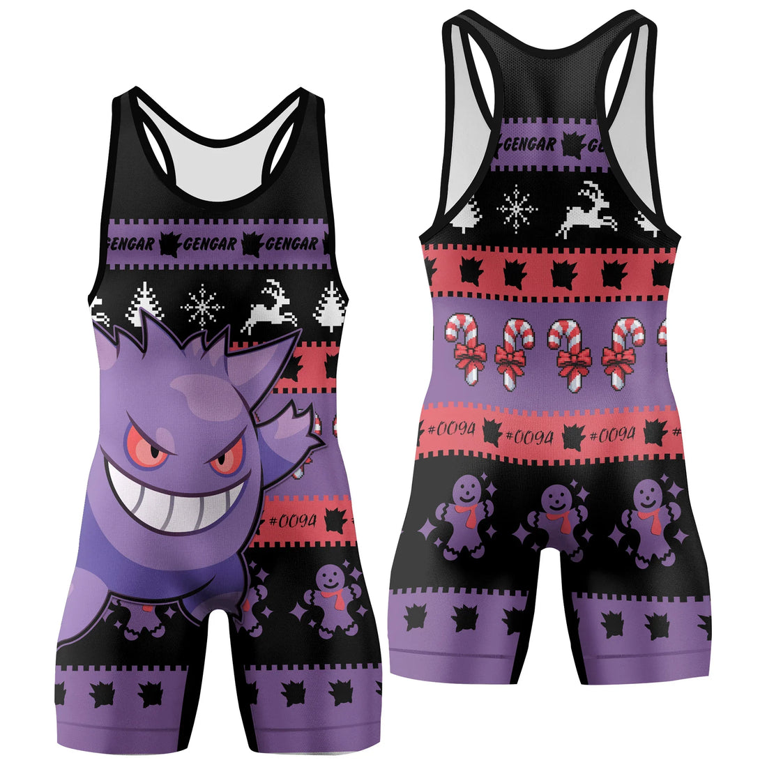 Pokemon Gengar Hello Winter Wrestling Singlet