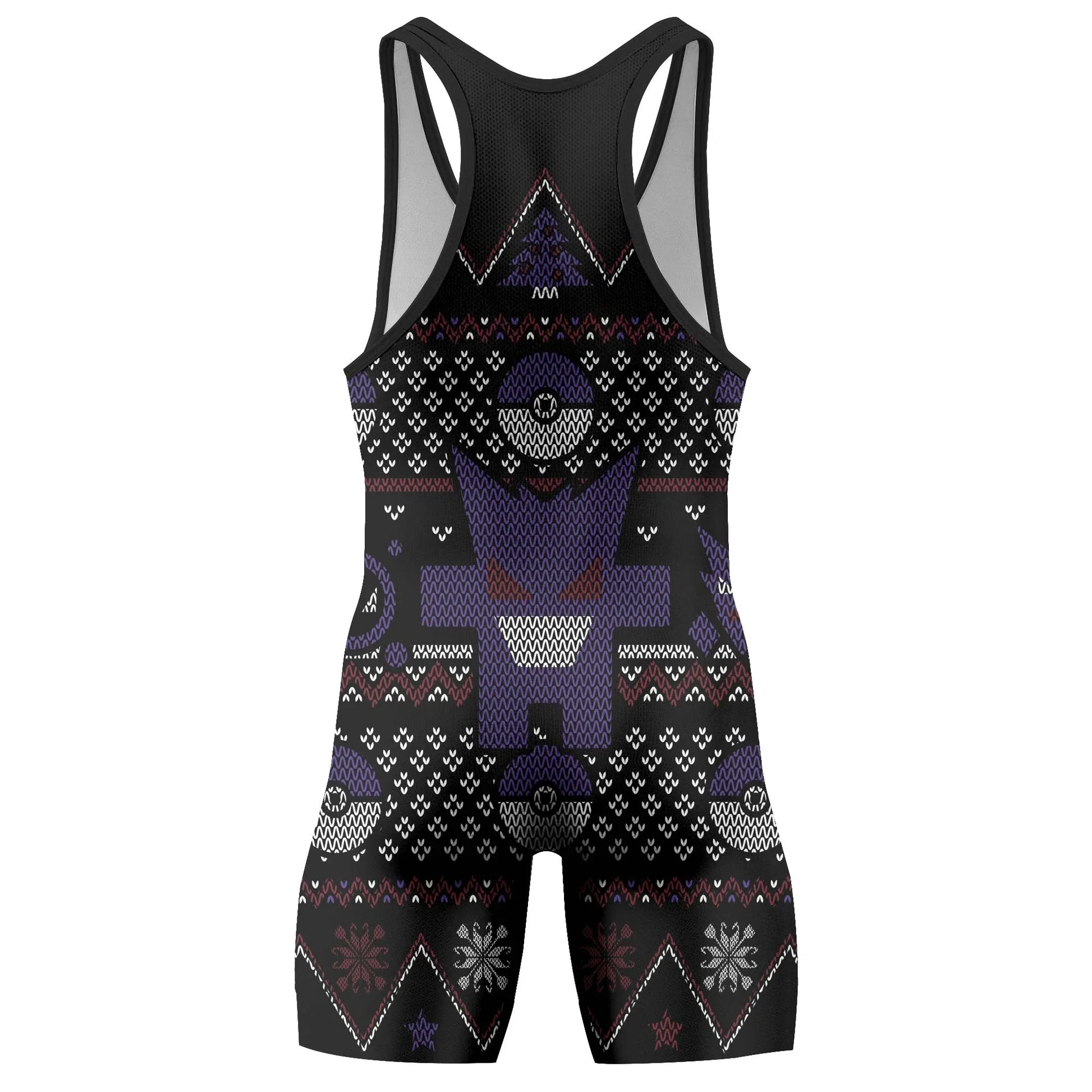 Pokemon Gengar Pixel Christmas Wrestling Singlet