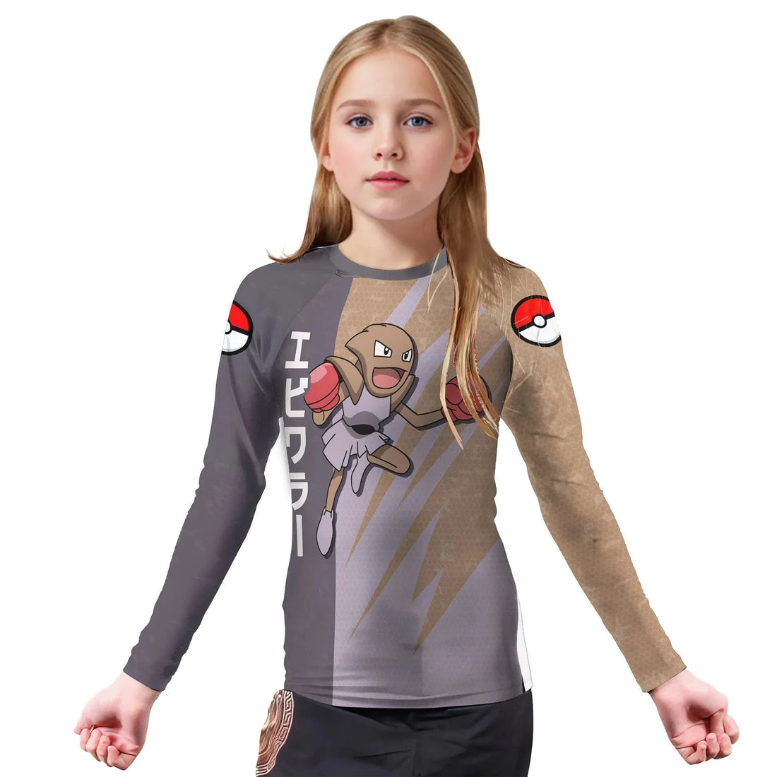 Pokemon Hitmonchan Kids Rash Guard