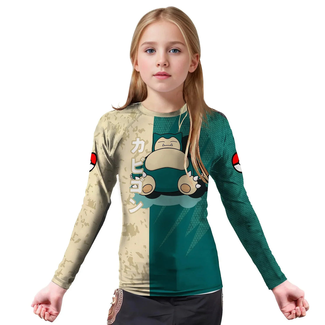 Pokemon Lazy Snorlax Kids Rash Guard