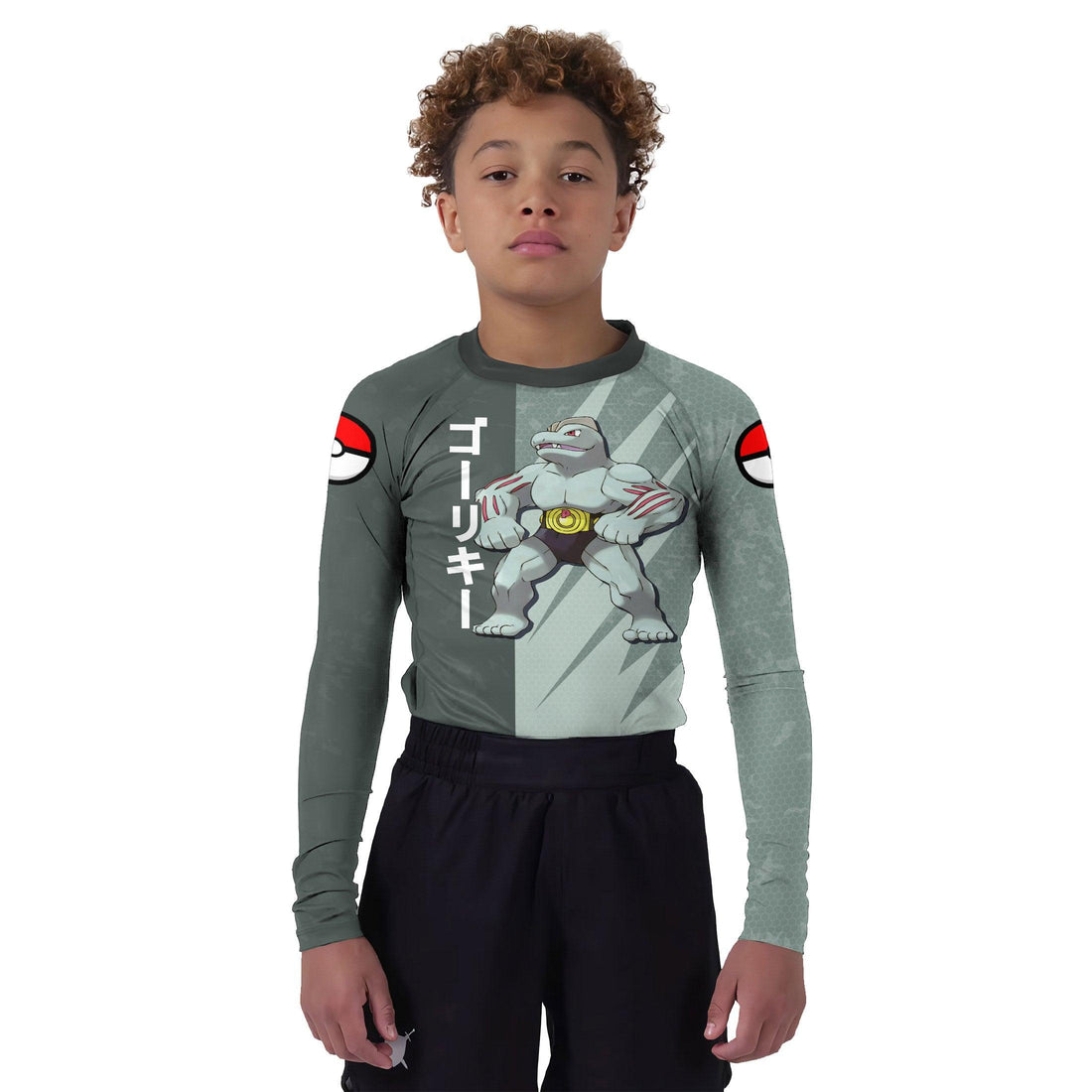 Pokemon Machoke Kids Rash Guard
