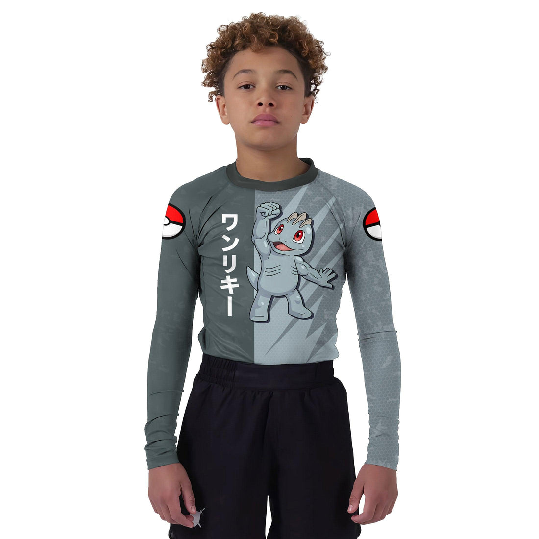 Pokemon Machop Kids Rash Guard