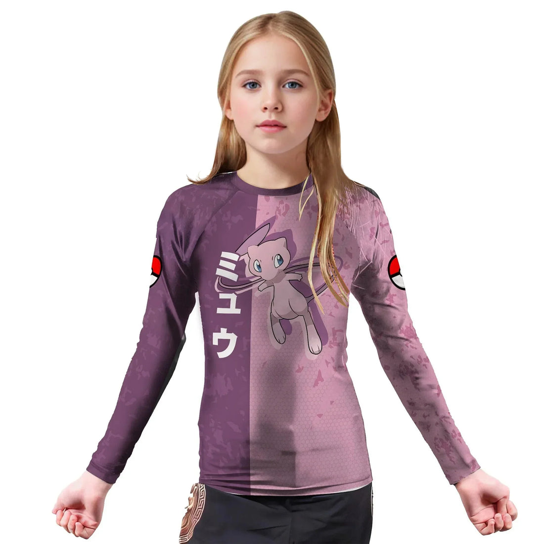 Pokemon Mew Creature Of God Kids Rash Guard