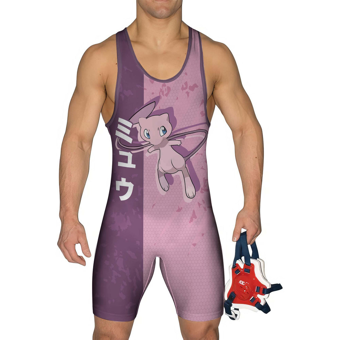 Pokemon Mew Creature Of God Wrestling Singlet