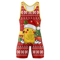 Pokemon Santa Pikachu Wrestling Singlet