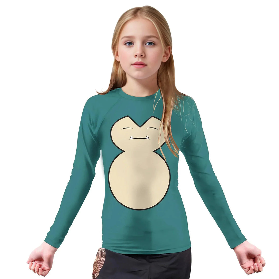 Pokemon Snorlax Face Kids Rash Guard