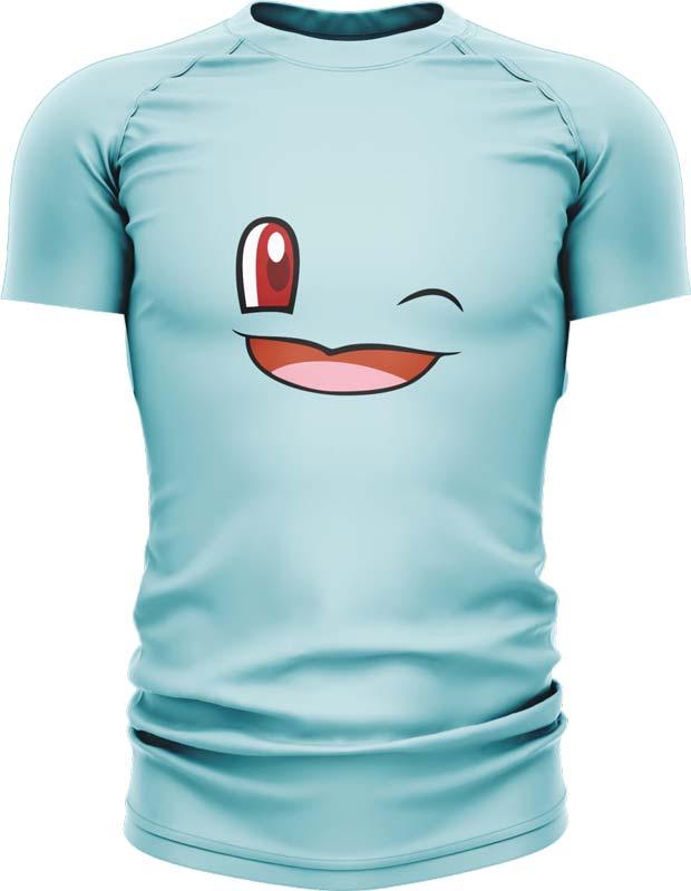 Pokemon Squirtle Face Short Sleeve Rash Guard