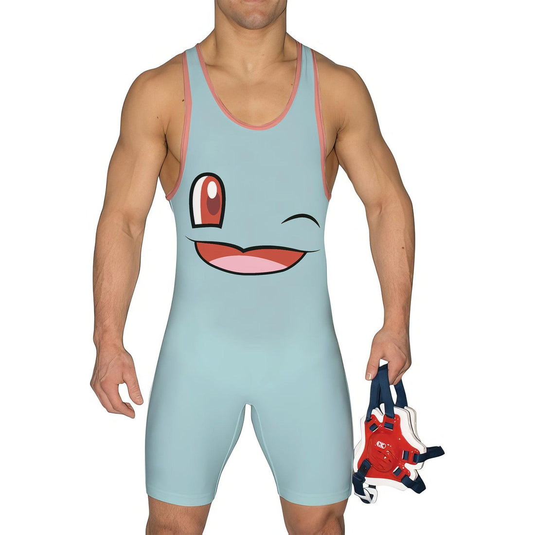 Pokemon Squirtle Face Wrestling Singlet