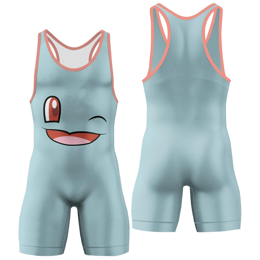 Pokemon Squirtle Face Wrestling Singlet
