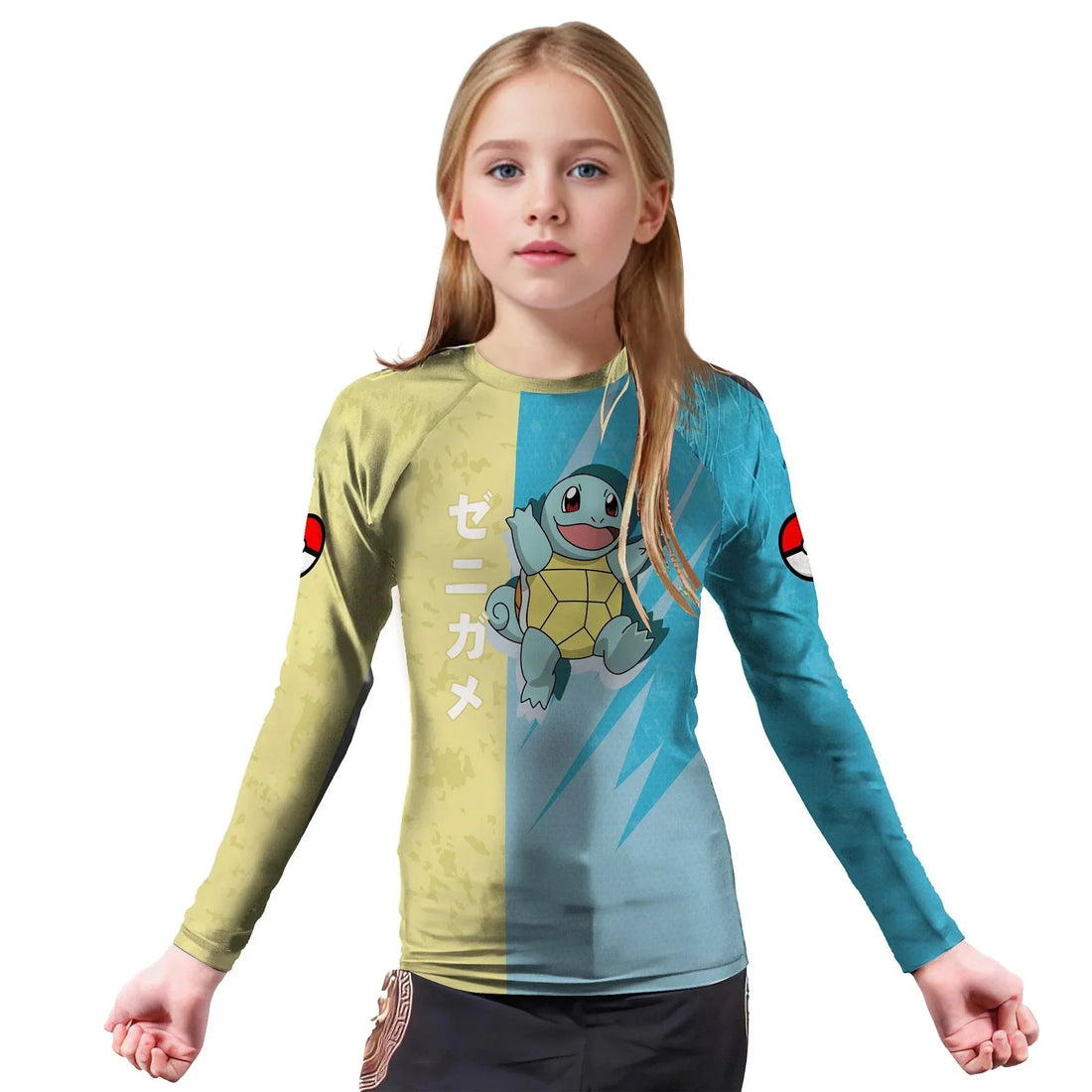Pokemon Squirtle Water Gun Kids Rash Guard