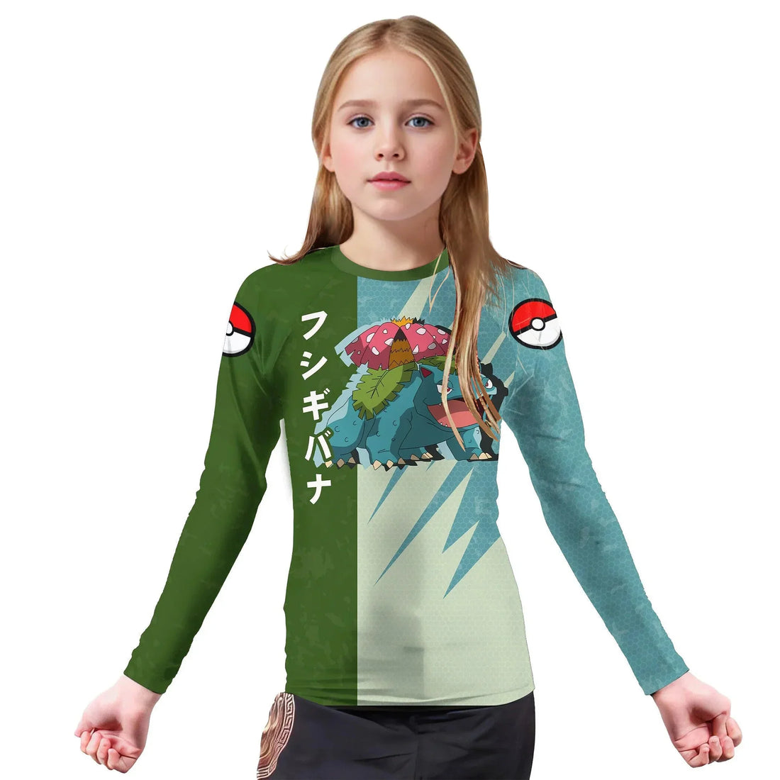 Pokemon Venusaur Vine Whip Kids Rash Guard
