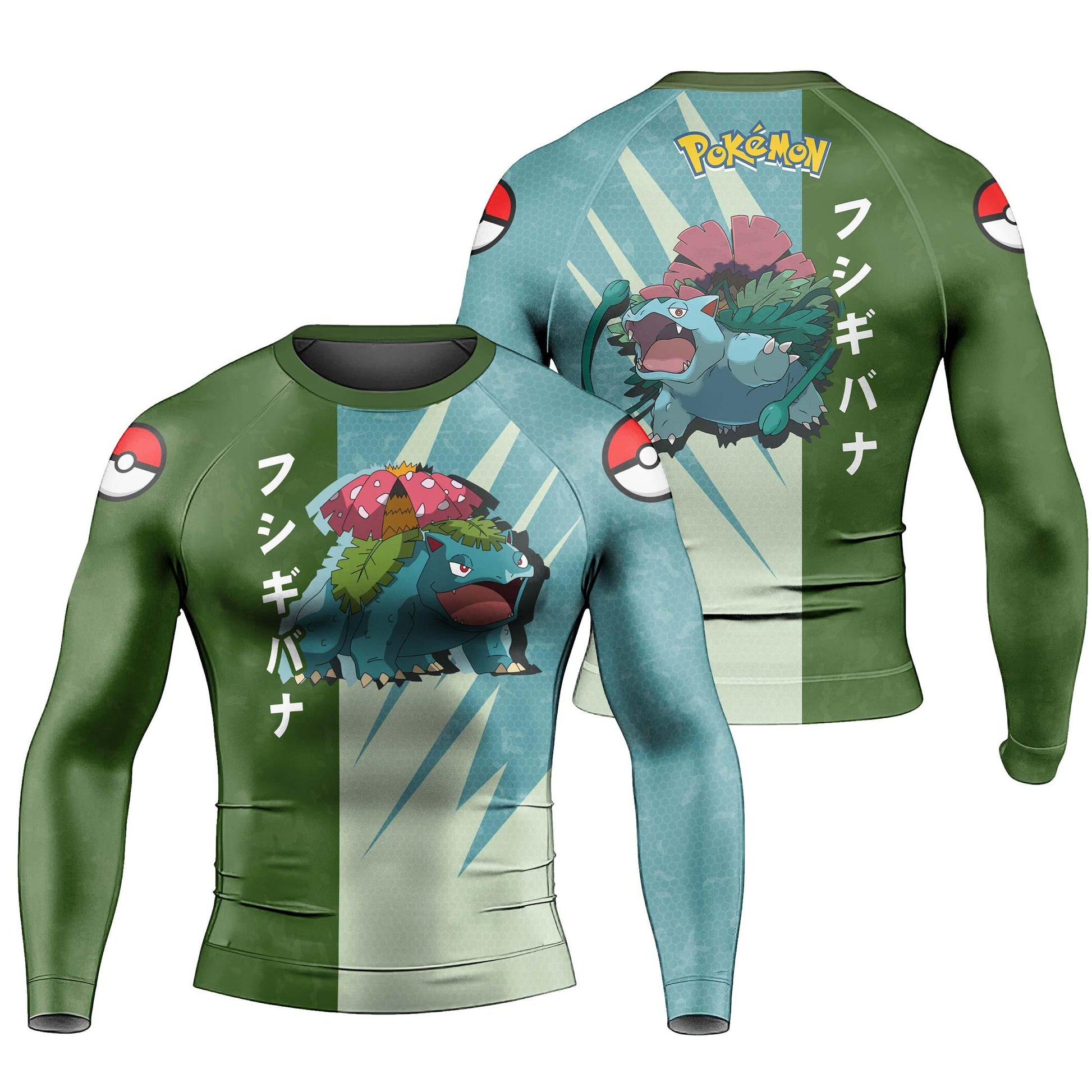 Pokemon Venusaur Vine Whip Rash Guard