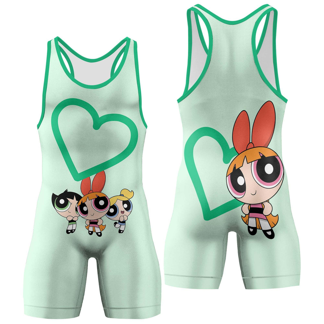 Powerpuff Girls Heart Wrestling Singlet