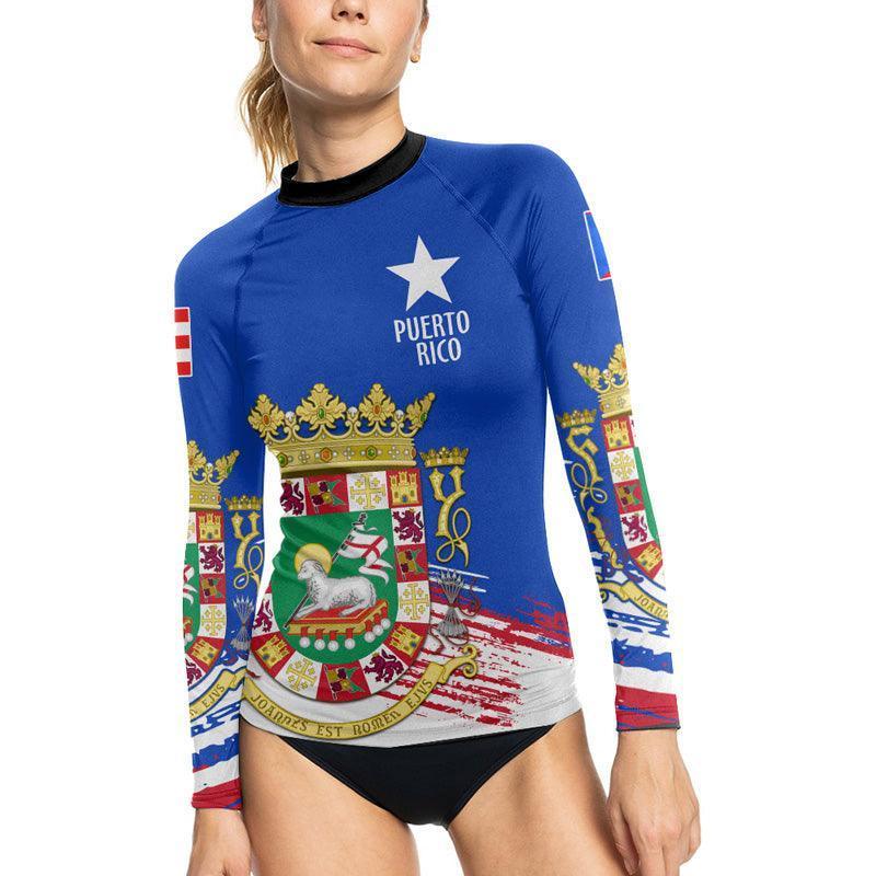 Puerto Rican Spirit Shield Rash Guard