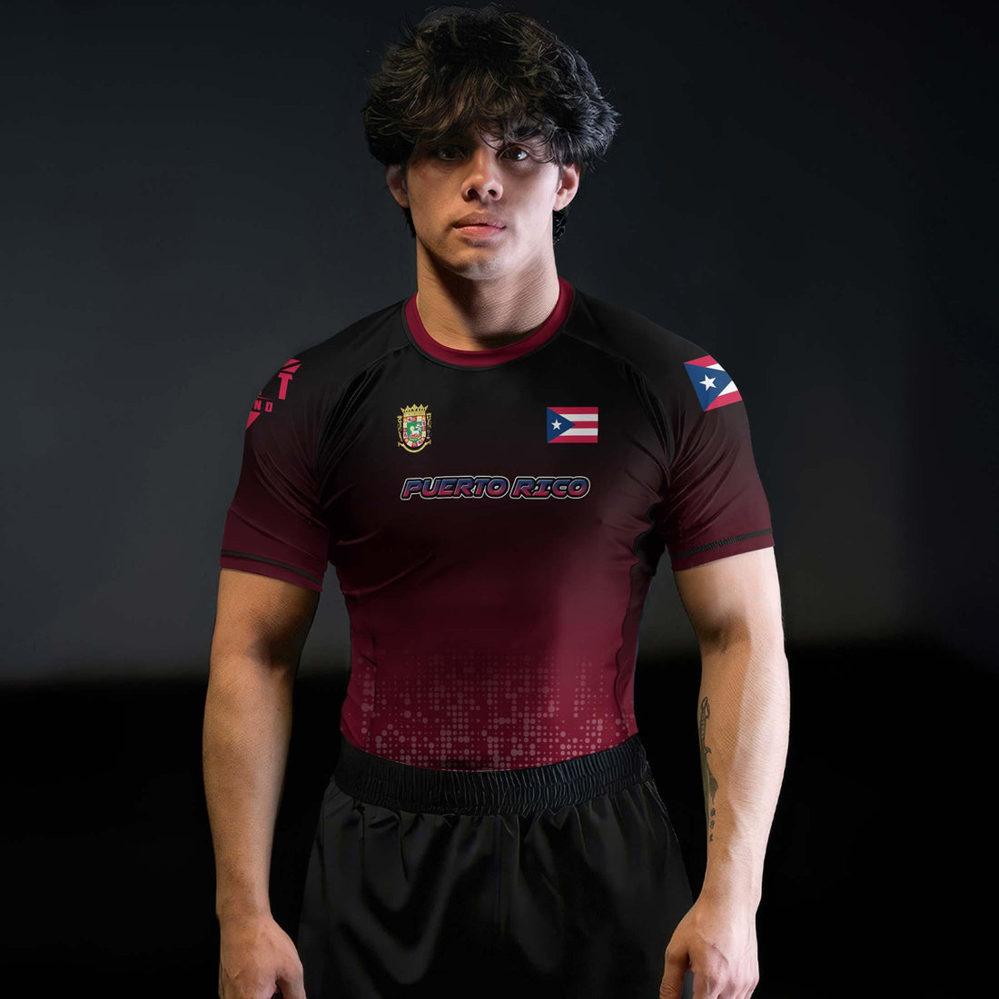 Puerto Rico Halftone Rash Guard