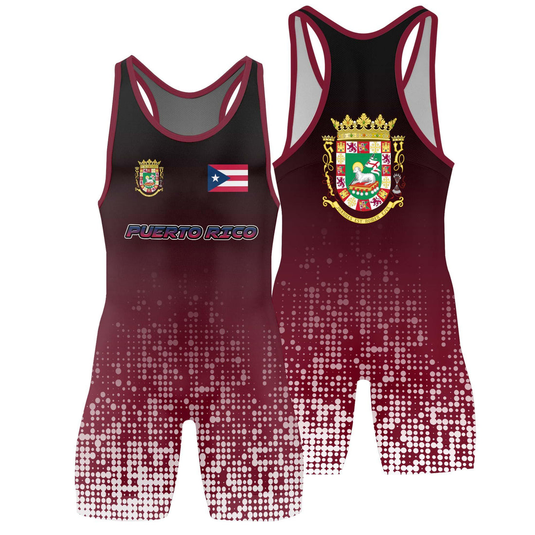 Puerto Rico Halftone Wrestling Singlet