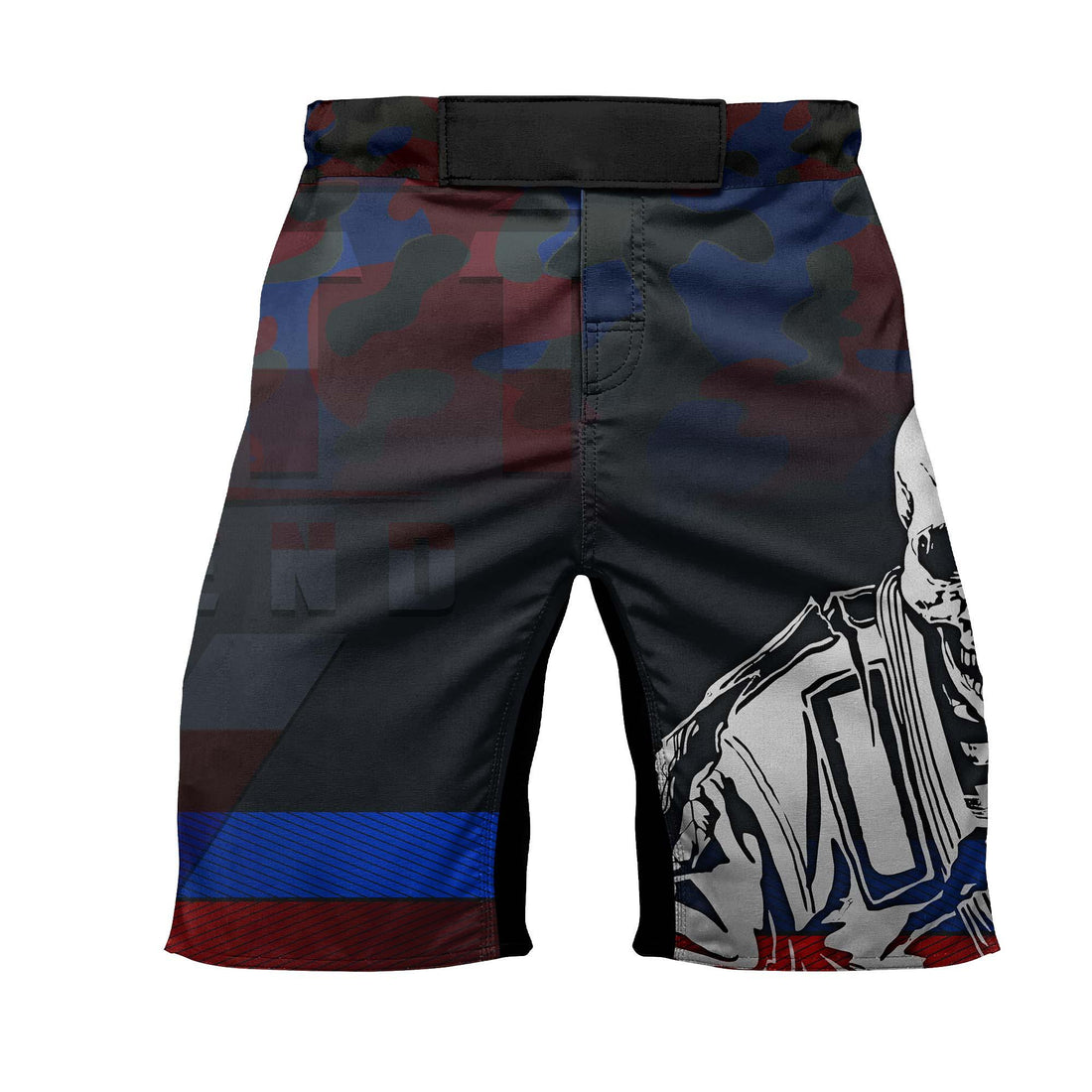 Puerto Rico Skull Fighter Fight Shorts