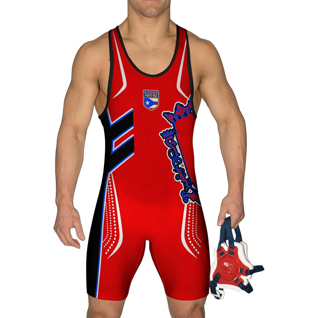 Puerto Rico Sublimated Wrestling Singlet