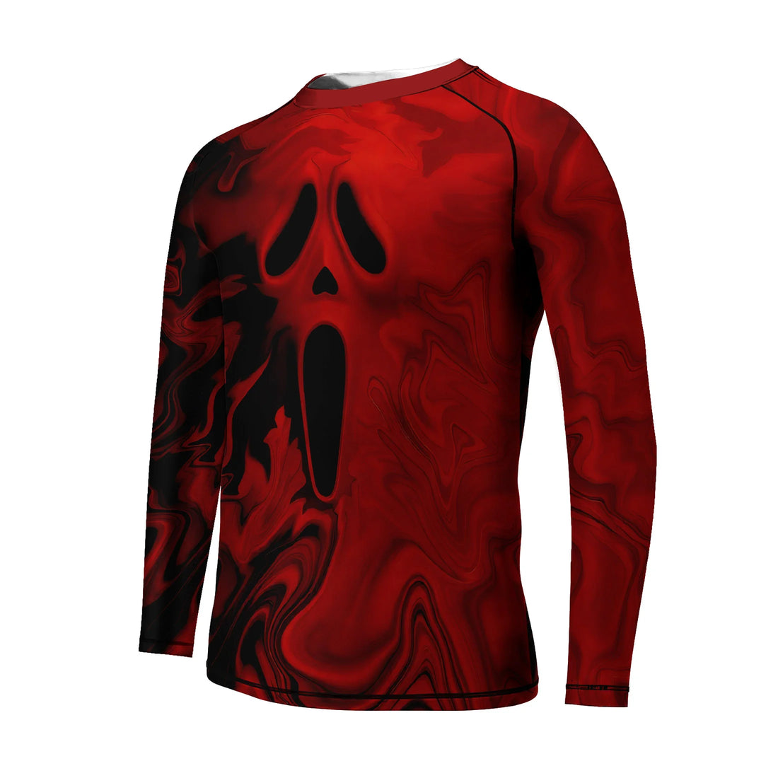 Red Ghostface Kids Rash Guard