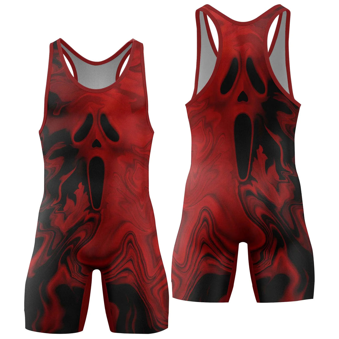 Red Ghostface Wrestling Singlet
