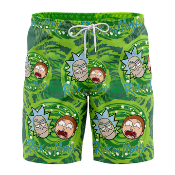 Rick And Morty Swim Trunks