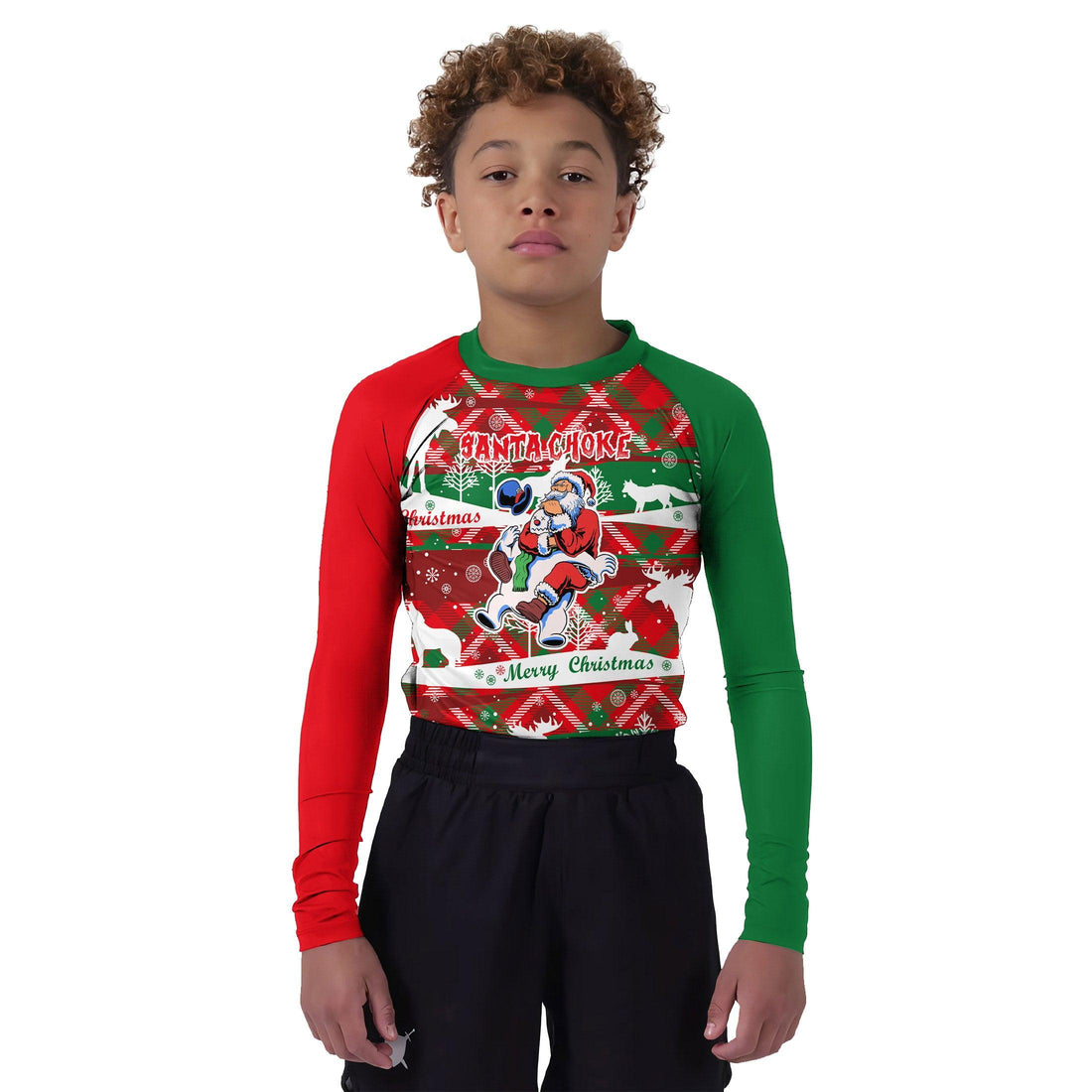 Santa Choke Kids Rash Guard