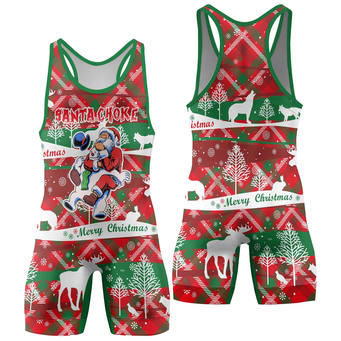 Santa Choke Men's Wrestling Singlet