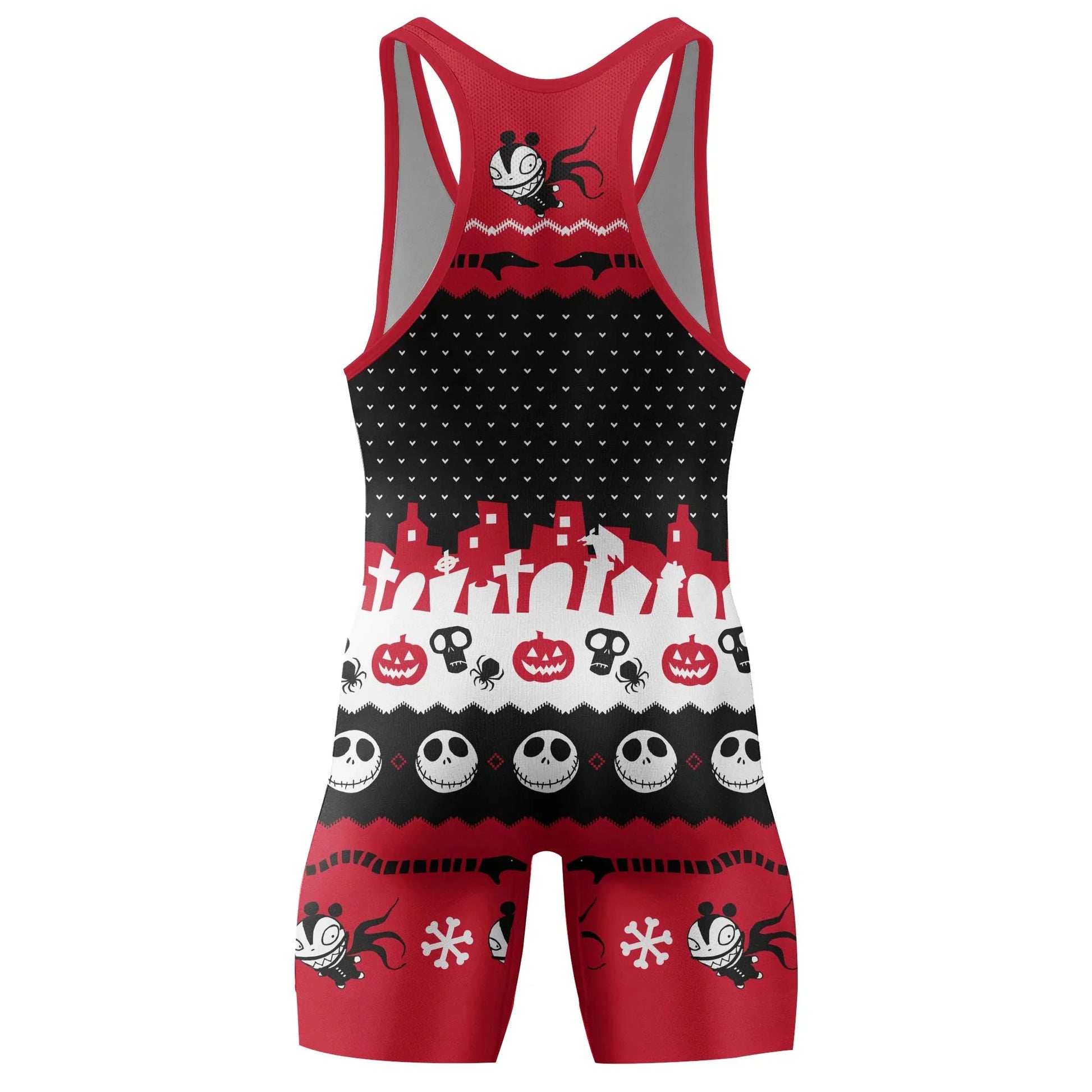 Santa Jack Skelington Wrestling Singlet