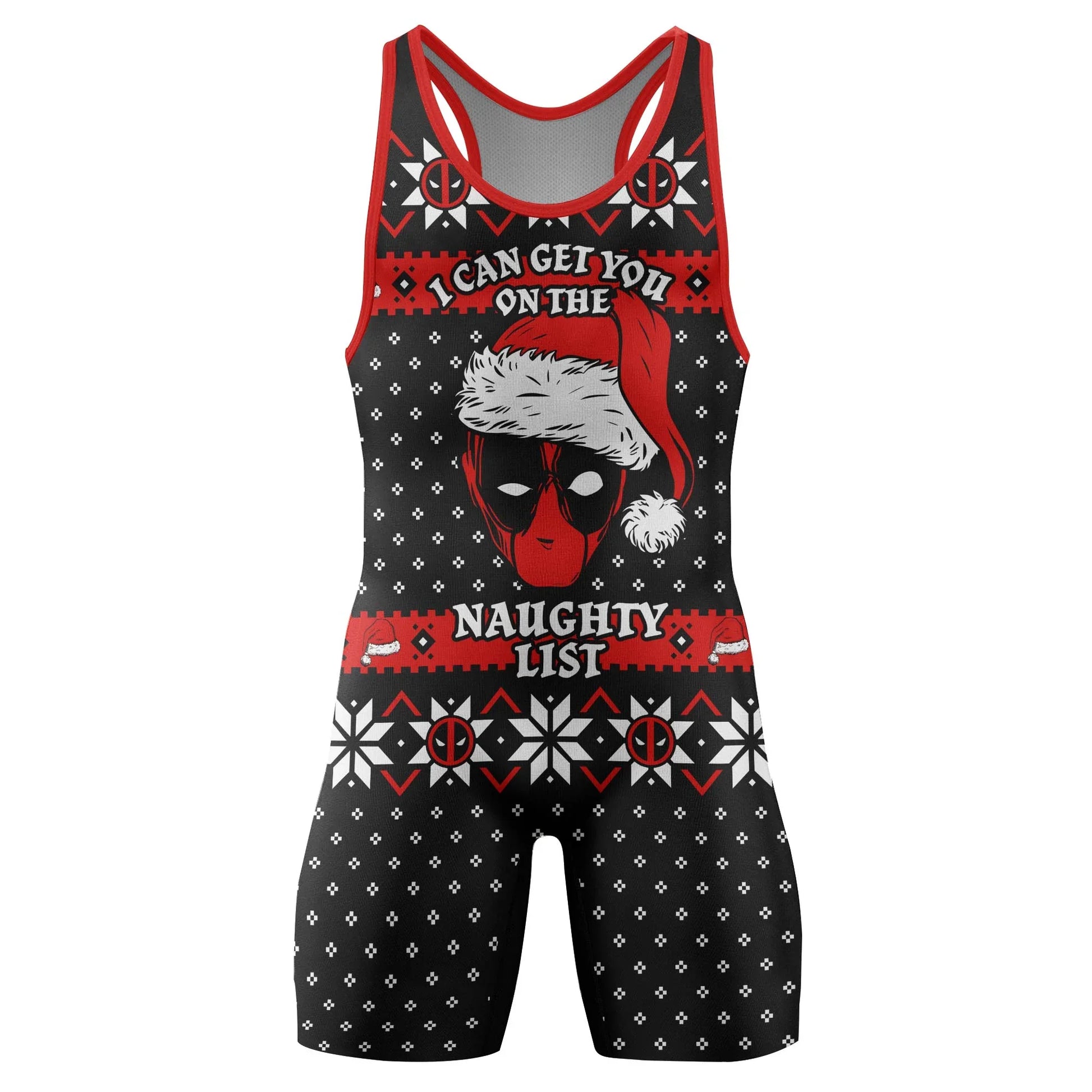 Santa Pool Christmas Wrestling Singlet