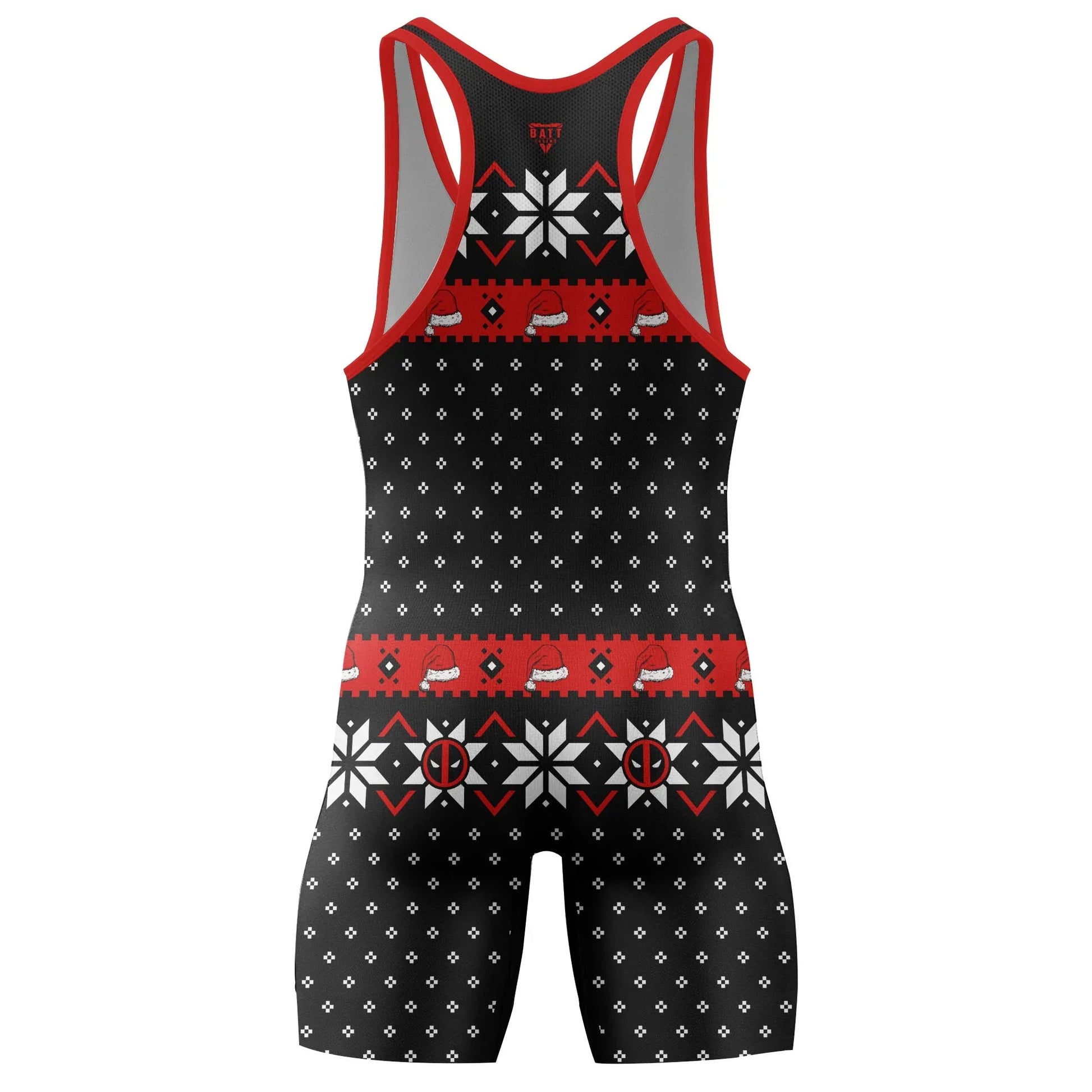 Santa Pool Christmas Wrestling Singlet
