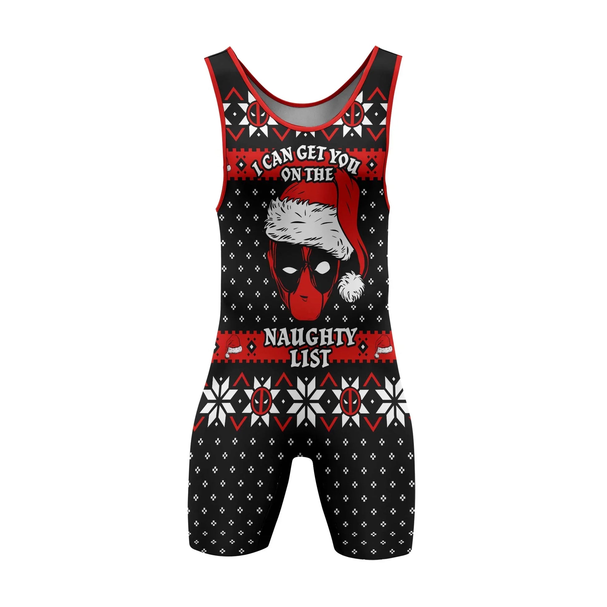 Santa Pool Christmas Wrestling Singlet