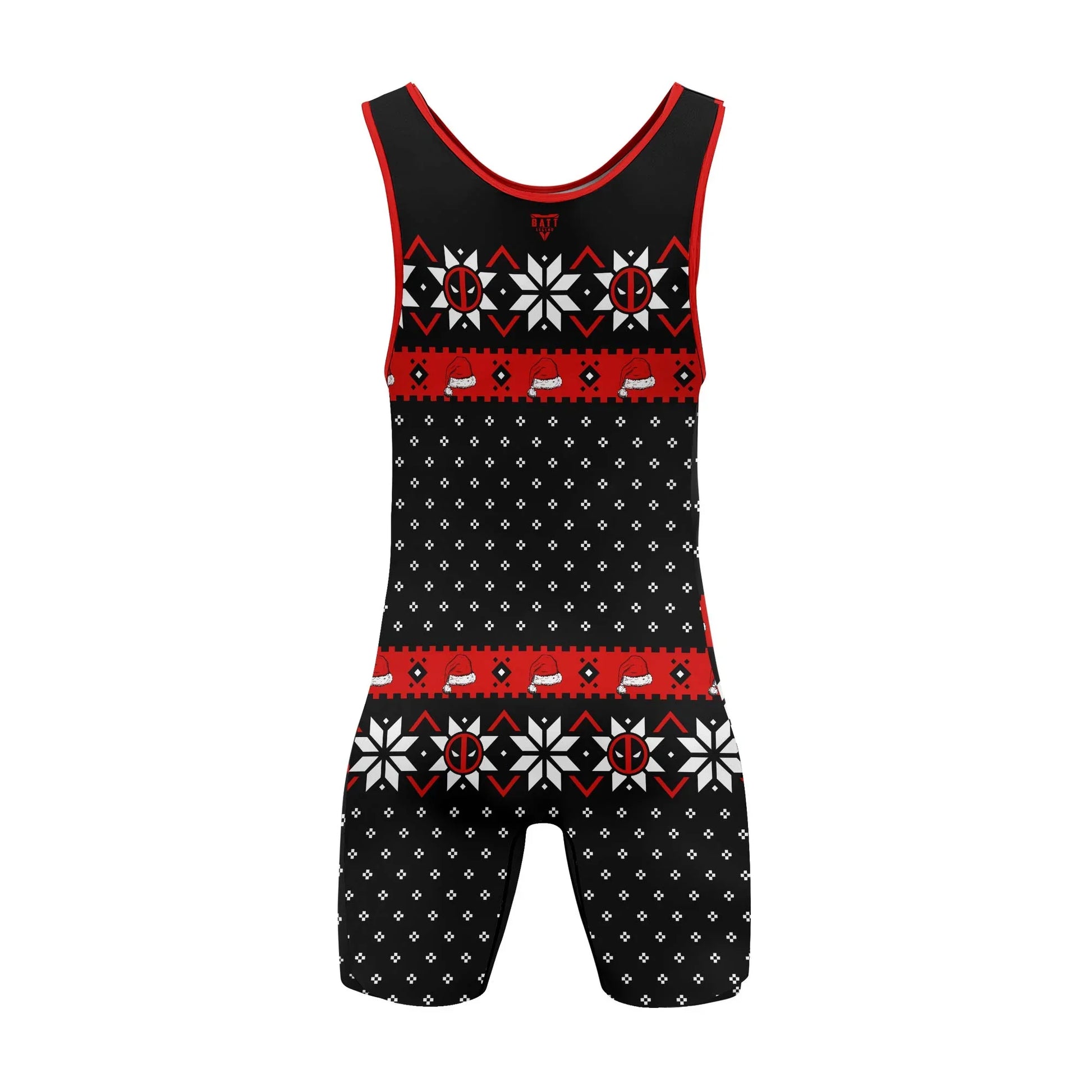Santa Pool Christmas Wrestling Singlet