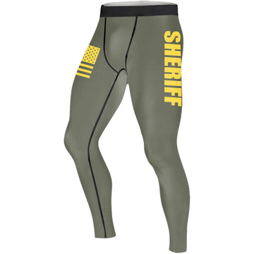 Sheriff's Office Star Men's Compression Leggings