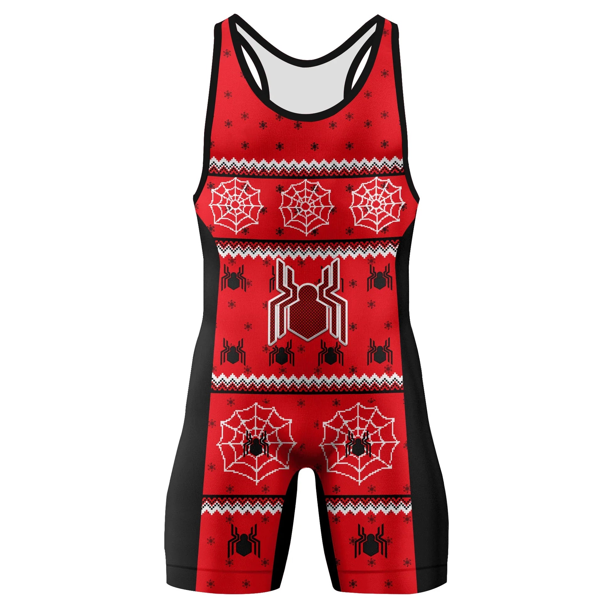 Spider Man Christmas Techsuit Wrestling Singlet