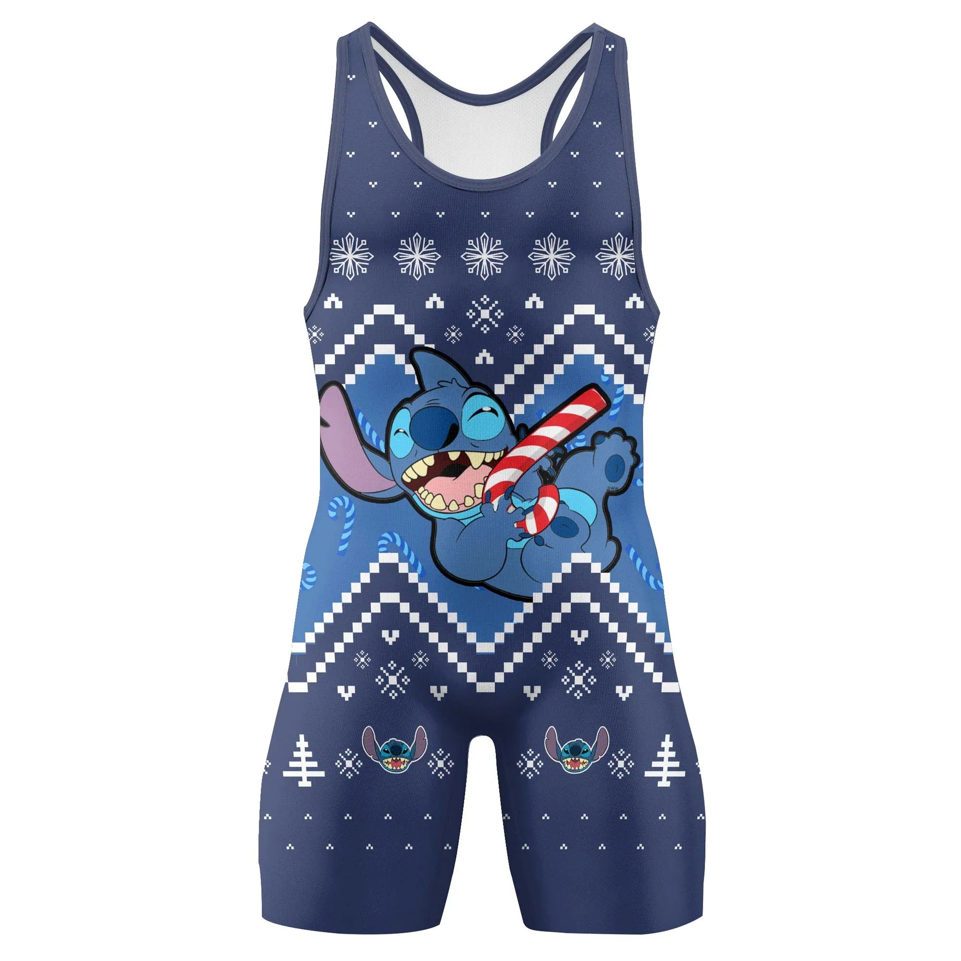 Stitch Christmas Wrestling Singlet