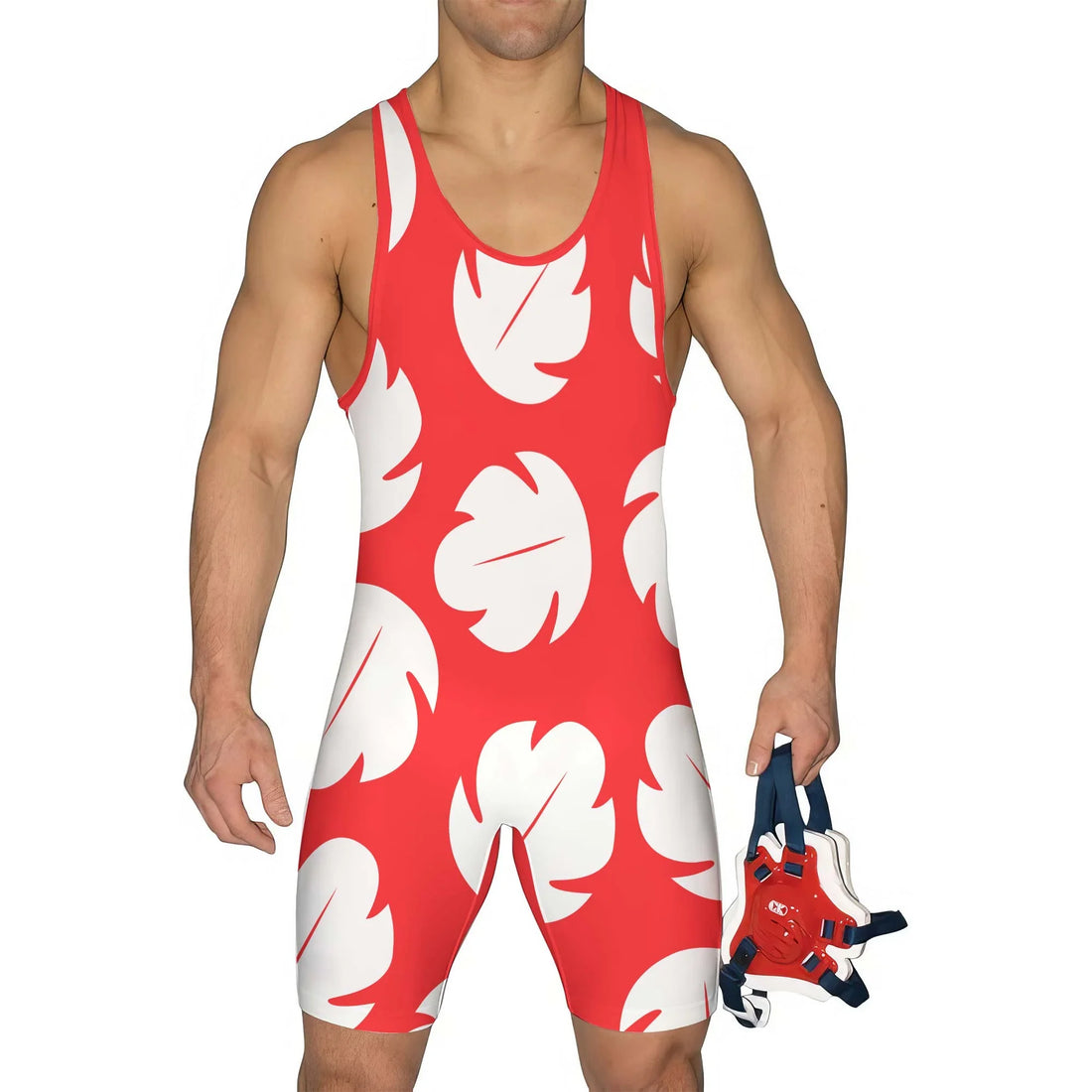 Stitch Lilo Red Leaf Wrestling Singlet