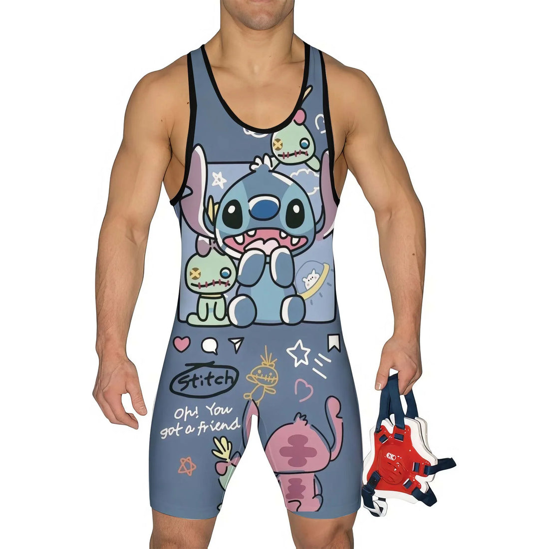 Stitch and Friends Wrestling Singlet