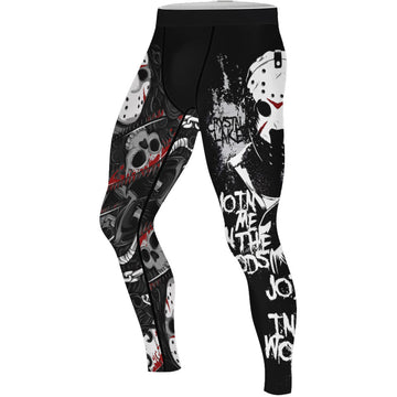 Straight Outta Crystal Lake Men's Compression Leggings