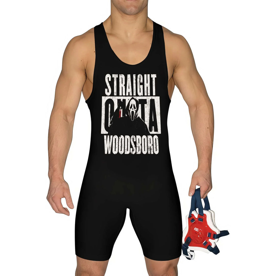 Straight Outta Woodsboro Wrestling Singlet