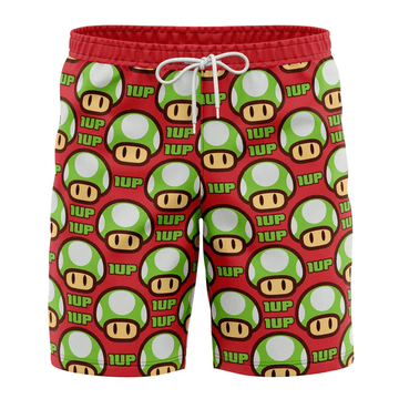 Super Mario Extra Life Mushroom Swim Trunks