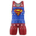 Superman Christmas Wrestling Singlet
