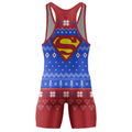 Superman Christmas Wrestling Singlet