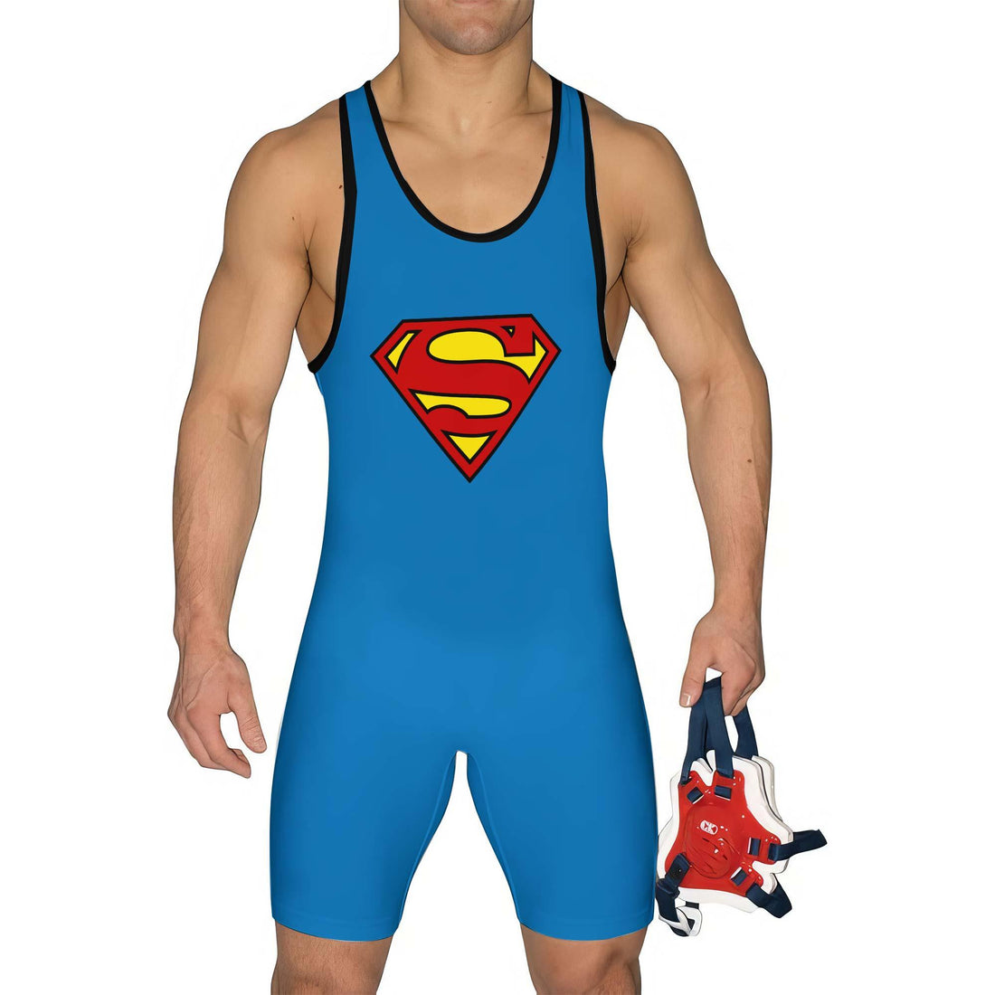 Superman Symbol Wrestling Singlet